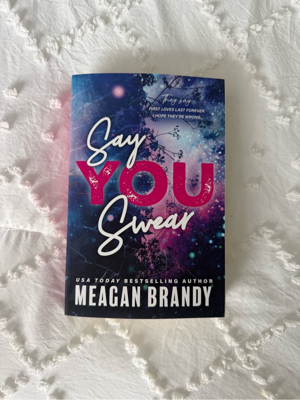 Say You Swear by Meagan Brandy — Navy, Pink & Purple Paperback
